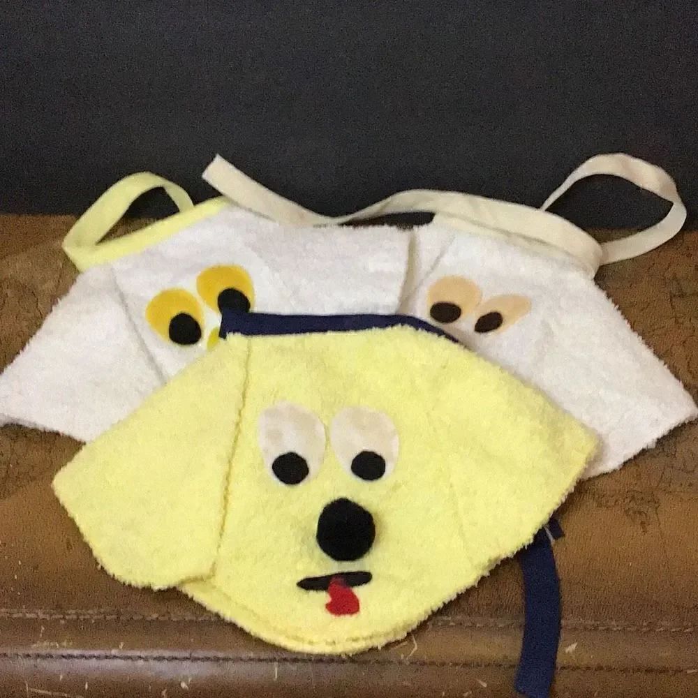 Bibs 3 handmade puppy bibs made from washcloth ￼